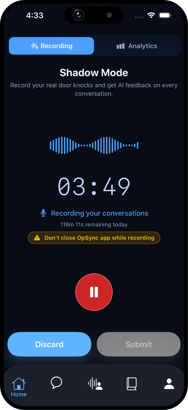 Shadow recording